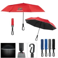 46" Arc Reflective Umbrella With Carabiner Handle