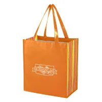 Shiny Laminated Non-woven Tropic Shopper Tote Bag