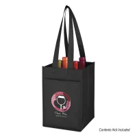 Non-woven 4 Bottle Wine Tote Bag
