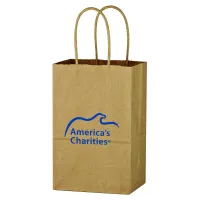 Kraft Paper Brown Shopping Bag - 5-1/4" X 8-1/4"