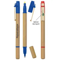 Dual Function Eco-inspired Pen With Highlighter