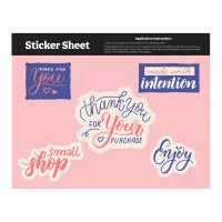 Sticker Sheet 5.5" X 7" Custom Shapes