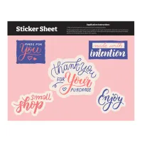 Sticker Sheet 5.5" X 7" Custom Shapes