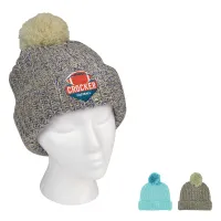 Grace Collection Pom Beanie With Cuff