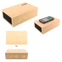 Bluesequoia Alarm Clock With Qi Charging Station And Wireless Speaker