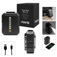 Aws Ul Listed 5,000 Mah Power Bank And Fan With Clip