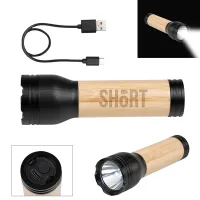 Bamboo Rechargeable Led Flashlight