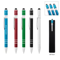 Recycled Aluminum Spin Game Top Pen With Stylus