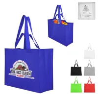 Matte Laminated Recycled Non-woven Dual Handle Shopper Tote Bag