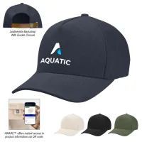 Aware™ Recycled Cotton Cap With Leatherette Backstrap