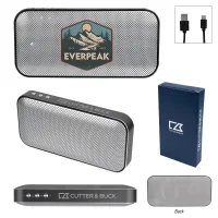 Cutter & Buck® Aluminum Suede Speaker And Power Bank