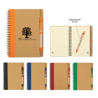 Eco-inspired Spiral Notebook & Pen