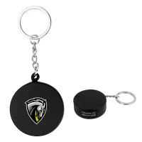 Hockey Puck Stress Reliever Keychain