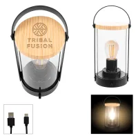 Vintage Bamboo Rechargeable Lantern With Handle