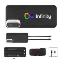 20,000 Mah Rabs Power Bank With Built-in Cables
