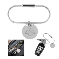 Screw Lock Key Ring With Round Charm
