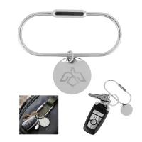 Screw Lock Key Ring With Round Charm