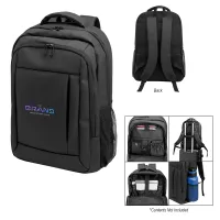 Deluxe Executive Grid Rpet Laptop Backpack