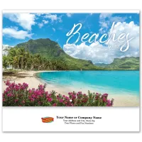 Full Color Beaches Spiral Wall Calendar