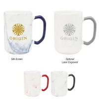 15 Oz. Marble Finish Ceramic Mug
