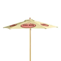 7' Wood Market Umbrella Kit (6 Imprints)