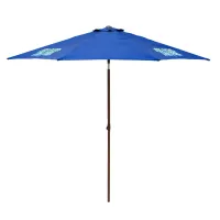 9' Wood Look Tilting Market Umbrella Kit (4 Imprints)