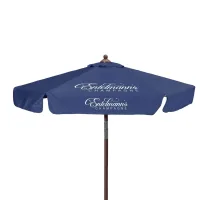 7' Wood Look Tilting Market Umbrella Kit With Valance 2 Imp