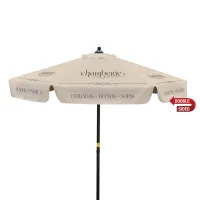 7' Steel Market Umbrella Double-Sided Dye Sub Kit w/ Valance