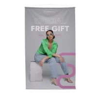 3'W x 5'H Hanging Banner