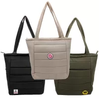 Otaria™ Puffy Recycled Tote Bag, Fabric Patch - Full Color