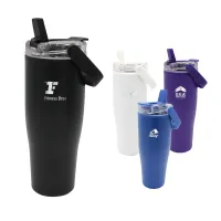30 Oz. Recycled Tumbler with Handle Lid, Laser, Standard
