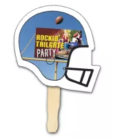 Custom Full Color Digital Stock Football Helmet Hand Fan