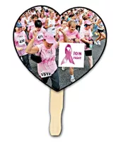 Custom Full Color Digital Stock Heart Hand Fan
