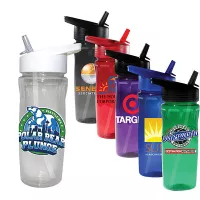 18 oz. Poly-Saver PET Bottle with Straw Cap, Full Color Digital