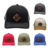 Mesh Hype Trucker, Leather Patch - Laser Engraved