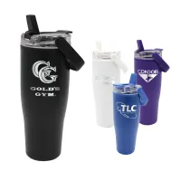 30 Oz. Recycled Tumbler with Handle Lid, Laser, Premium
