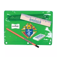 Premium Translucent School Kit w/Pencil, 6" Ruler, Eraser & Sharpener (Full Color Digital)