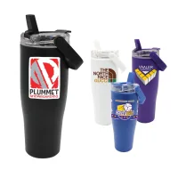 30 oz. Recycled Tumbler with Handle Lid, Full Color Digital