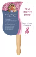 Breast Cancer Awareness Full Color Digital Stock Hand Fan