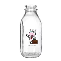 1 Quart Glass Milk Bottle (Full Color Digital)