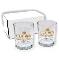10 Oz. Full Color Digital Rocks Glass - Gift Set of 2