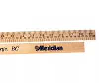 Natural Finish Meter Stick/English & Metric Scale Yardstick