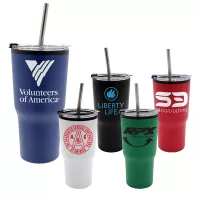 20 oz. Ares Recycled Tumbler with Stainless Straw Lid
