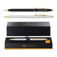 Cross® Classic Century Ballpoint Pen with 23kt Gold Plated Appointments, Laser Engraving