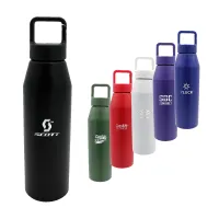 25 oz. Recycled Aluminum Bottle with Carabiner Lid, Laser Engraved, Small