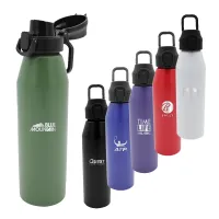 25 oz. Recycled Aluminum Bottle with Chug Lid, Laser Engraved, Small