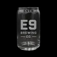16 oz. Beer Can Glass - USA, Laser, Premium
