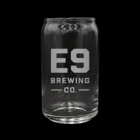 16 oz. Beer Can Glass - USA, Laser, Premium