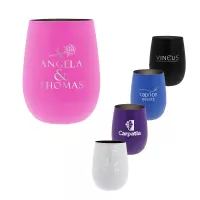 12 oz. Recycled Stainless Wine Glass, Laser, Premium