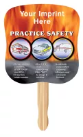 Emergency Safety Tips Full Color Digital Stock Hand Fan